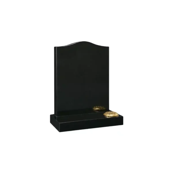 Small Ogee shaped top headstone with a rectangular base.