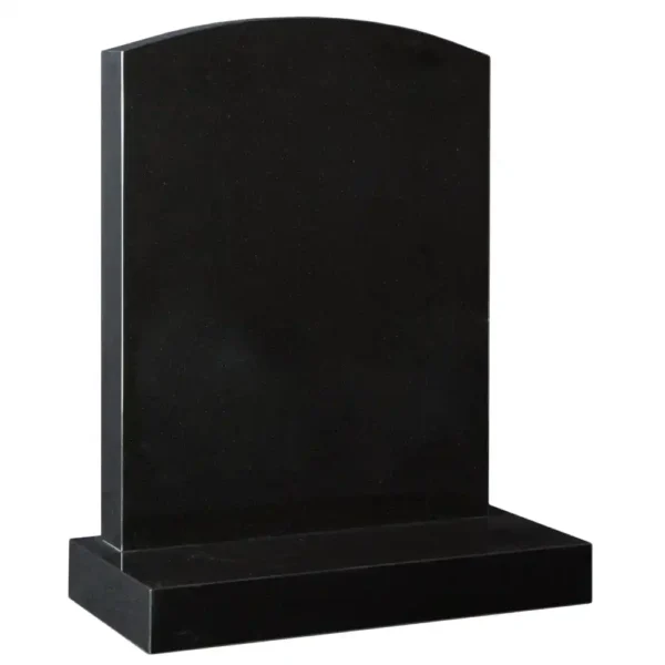 Oval Shaped Top Memorial with a rectangular base