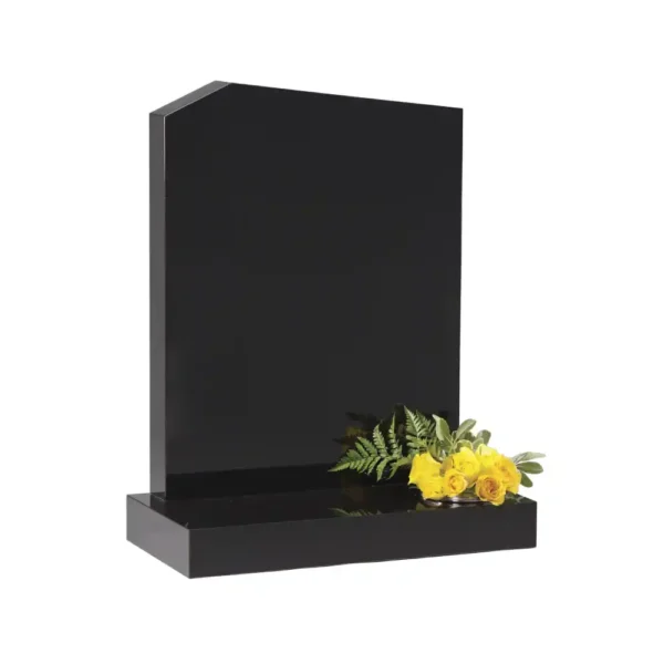 Offset Peon Shaped Top Memorial with a rectangular base