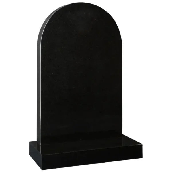 Half Round Shaped Top Memorial with a rectangular base