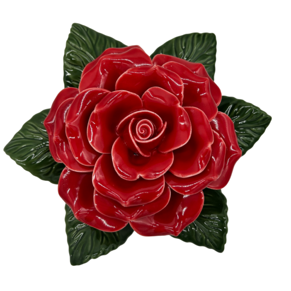 Single Red Ceramic Rose